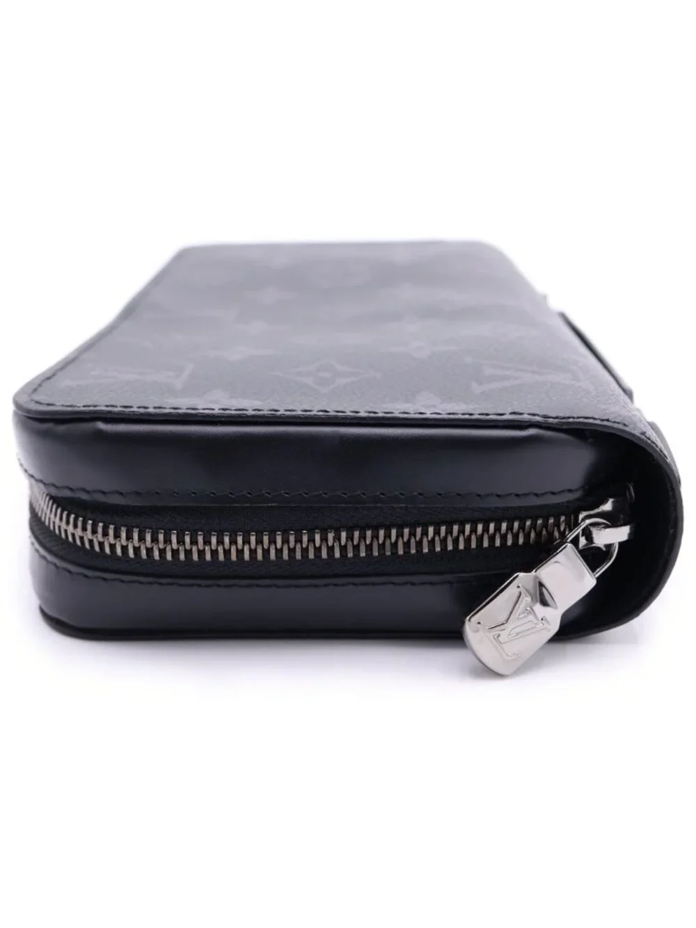 Louis Vuitton Monogram Eclipse Zippy XL Leather Zip Around Wallet Black - Picture 3 of 6